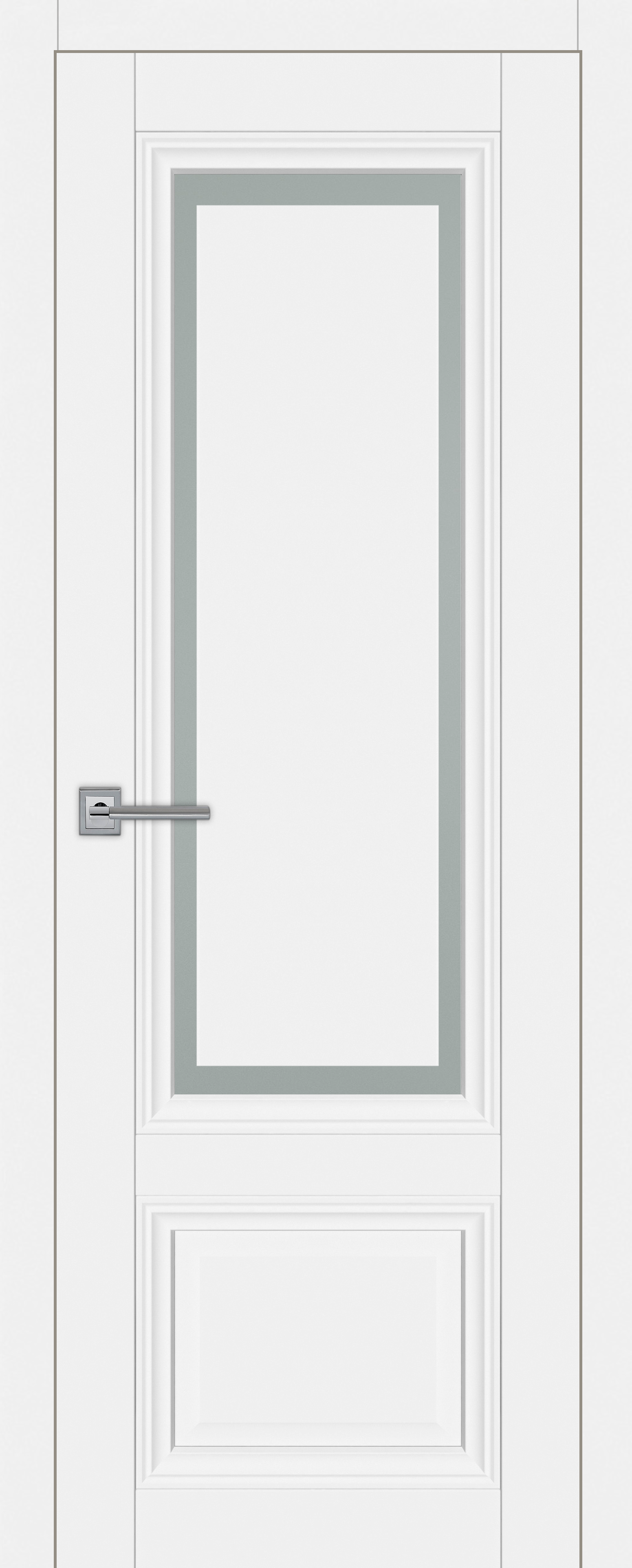 Межкомнатная дверь К-32 Белый софт Витраж