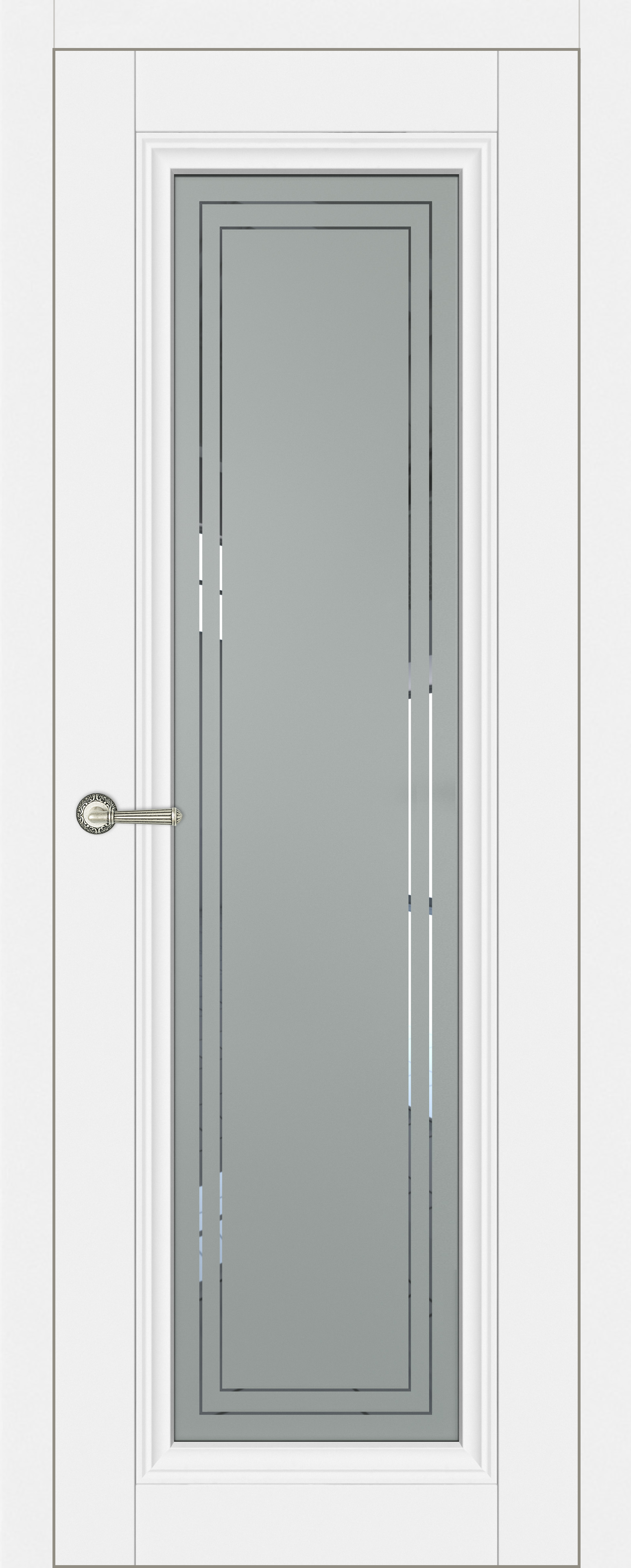 Межкомнатная дверь К-31 Белый софт Витраж