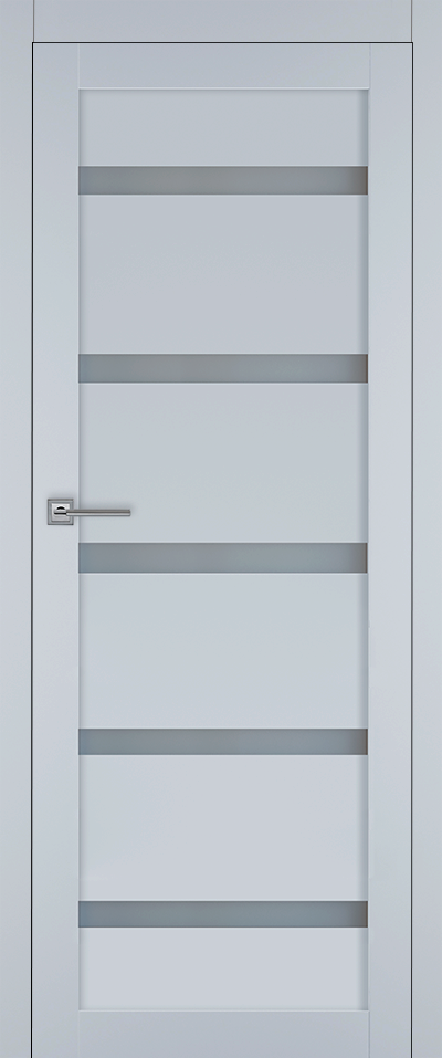 Межкомнатная дверь Т-5 Серый софт матовое стекло