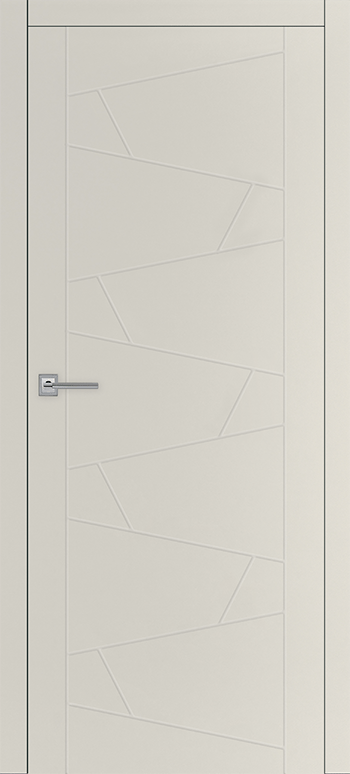 Межкомнатная дверь Тоскана-3 Серый софт черная.кромка с 2х ст.