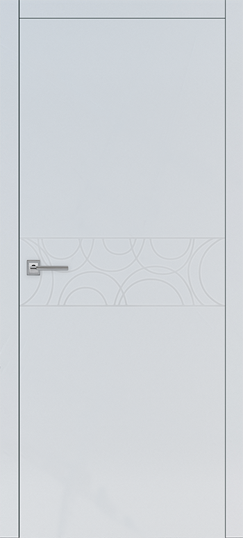 Межкомнатная дверь Тоскана Белый софт черная.кромка с 2х ст.