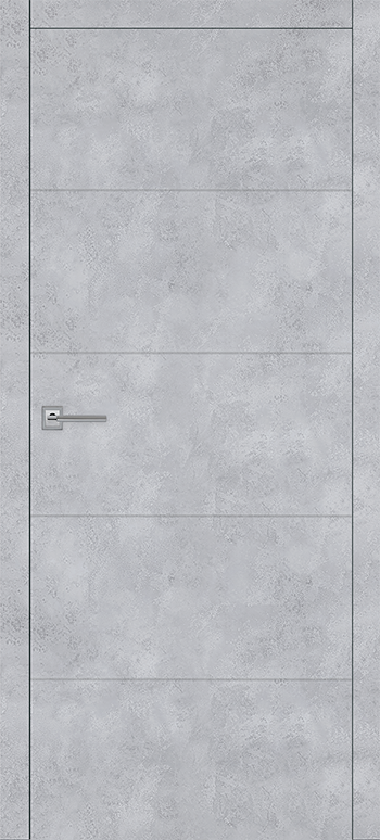 Межкомнатная дверь Тоскана-2 Бетон серый алюм.кромка с 2х ст.