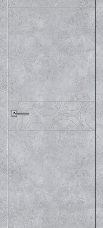 Межкомнатная дверь Тоскана Бетон серый алюм.кромка с 2х ст.