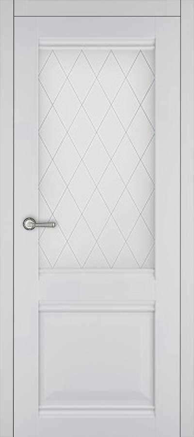 Межкомнатная дверь К-2 Белый софт Витраж