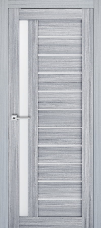 Межкомнатная дверь Т-14 Шале серый матовое стекло
