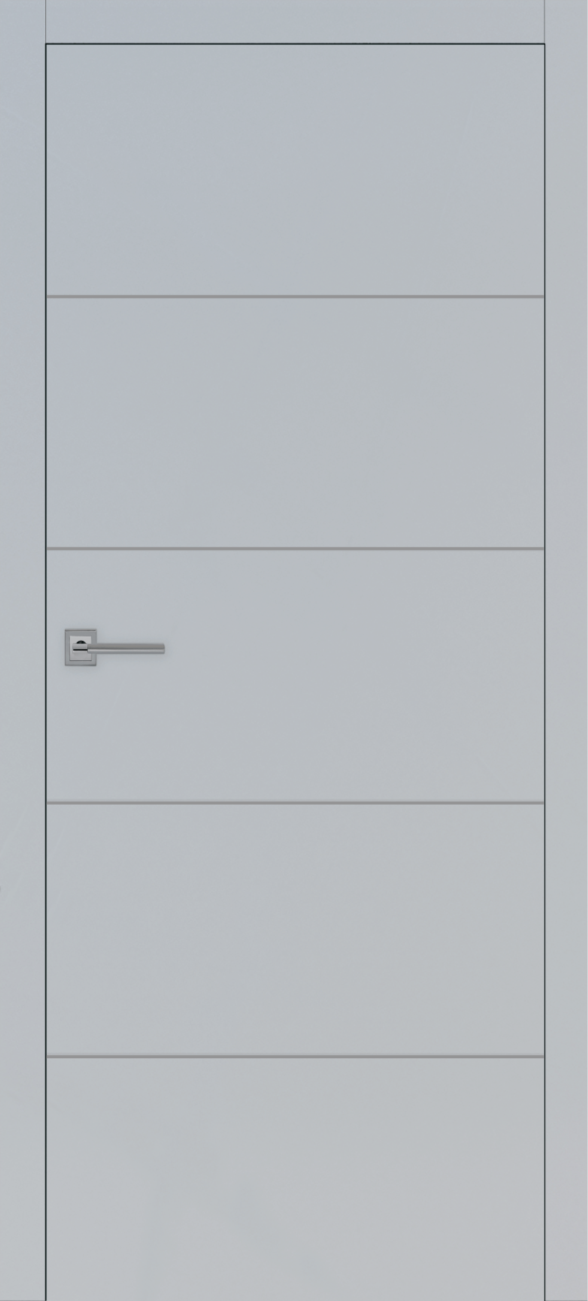 Межкомнатная дверь Тоскана-2 Серый софт черная.кромка с 2х ст.