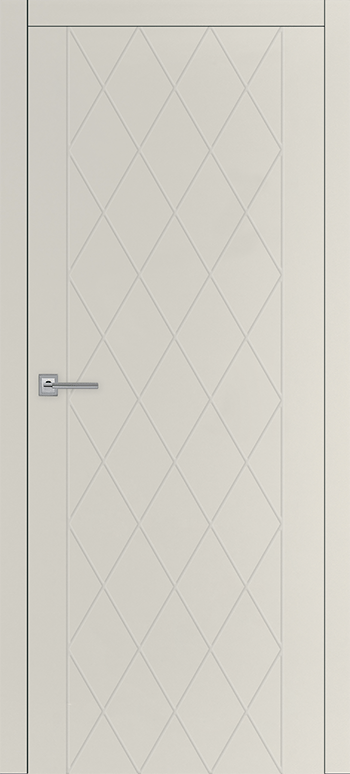 Межкомнатная дверь Тоскана-4 Магнолия алюм.кромка с 2х ст.