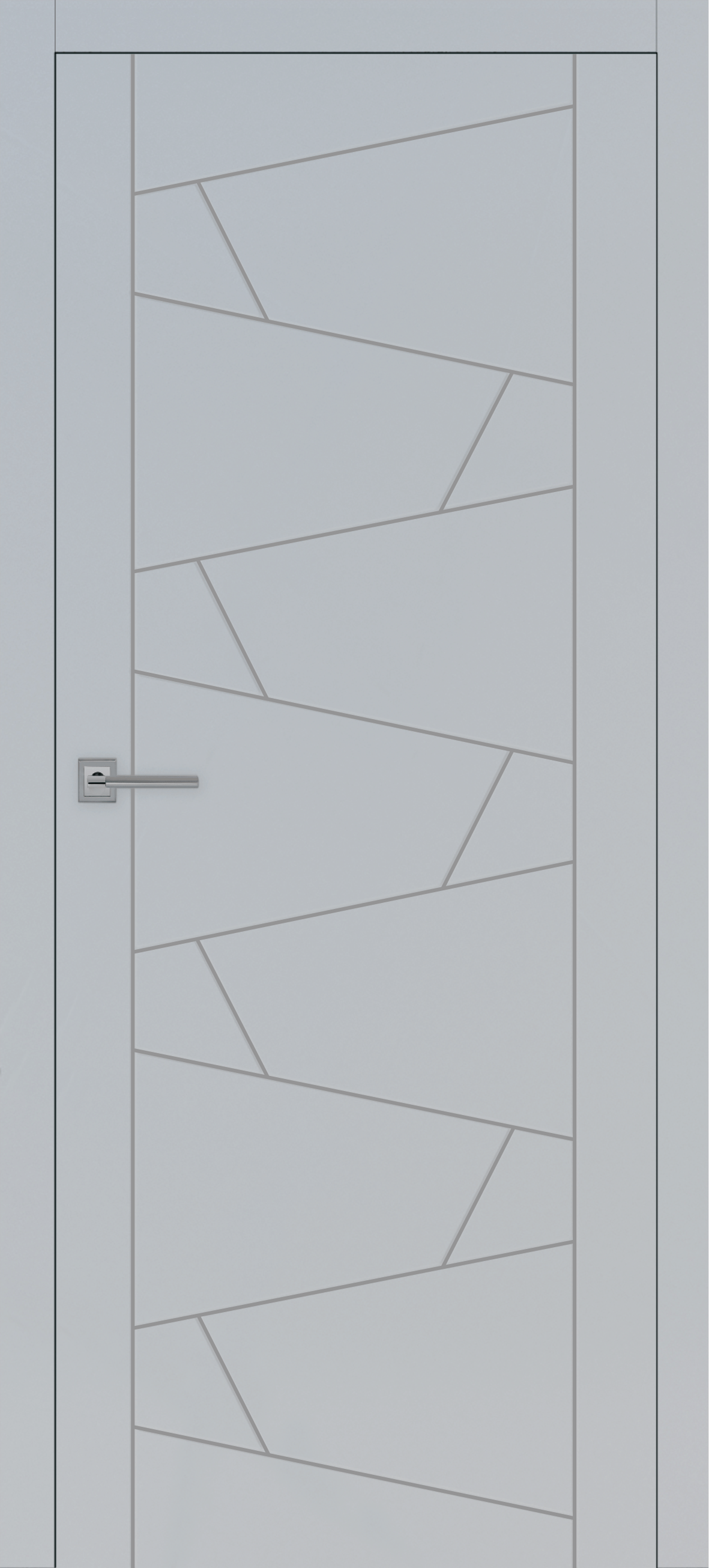 Межкомнатная дверь Тоскана-4 Белый софт алюм.кромка с 2х ст.