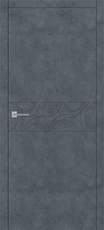 Межкомнатная дверь Тоскана Бетон серый алюм.кромка с 2х ст.