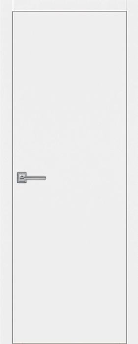 Межкомнатная дверь R-1 Белый софт черная кромка