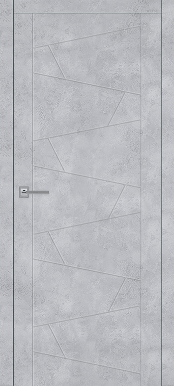 Межкомнатная дверь Тоскана-3 Бетон графит черная.кромка с 2х ст.