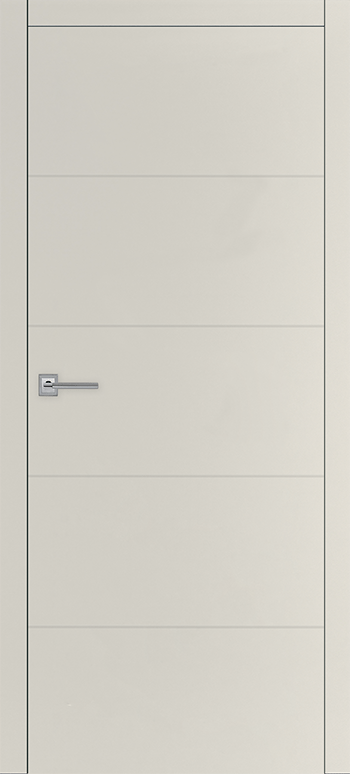 Межкомнатная дверь Тоскана-2 Серый софт черная.кромка с 2х ст.