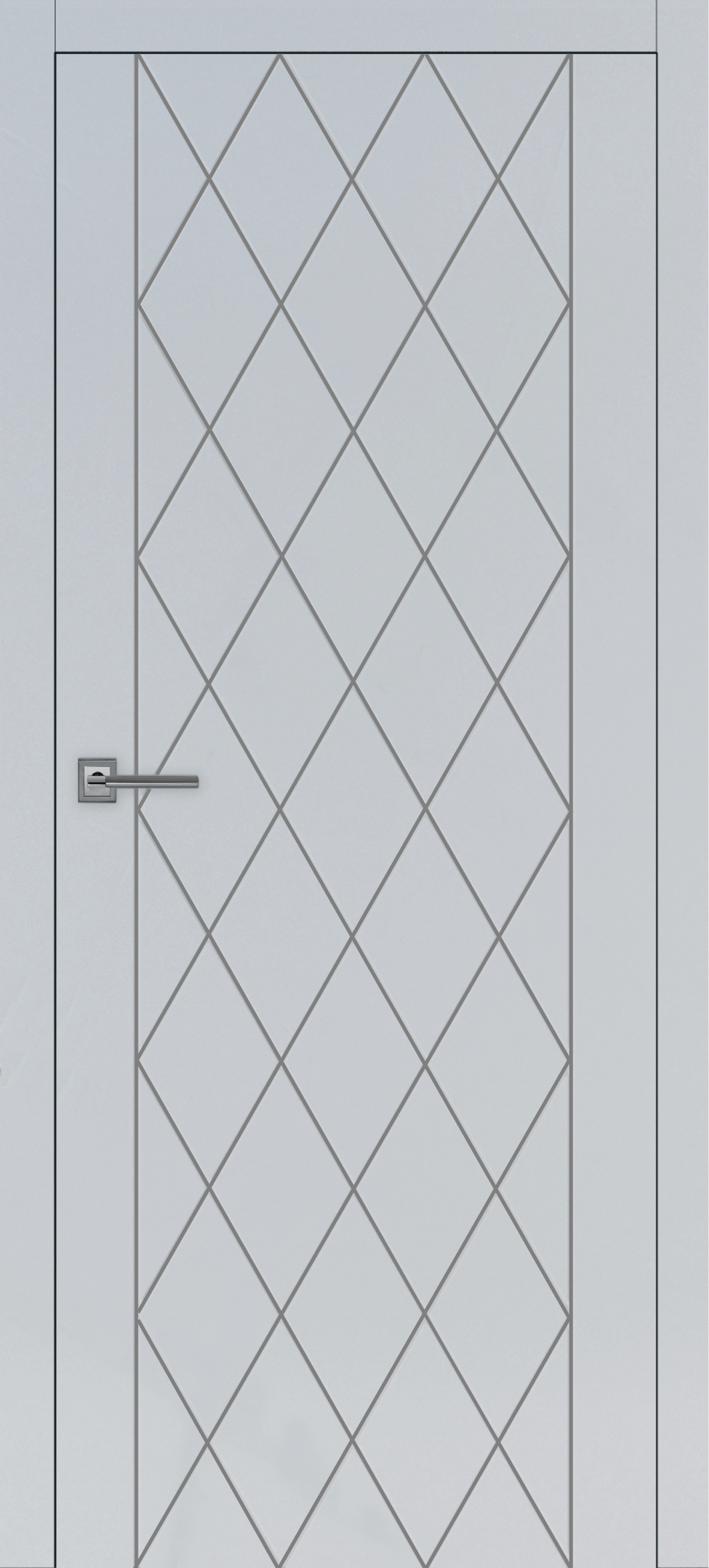 Межкомнатная дверь Тоскана-4 Серый софт черная.кромка с 2х ст.