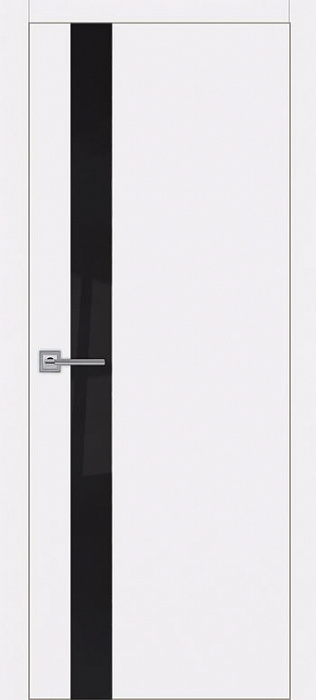 Межкомнатная дверь R-2 Белый софт черная кромка