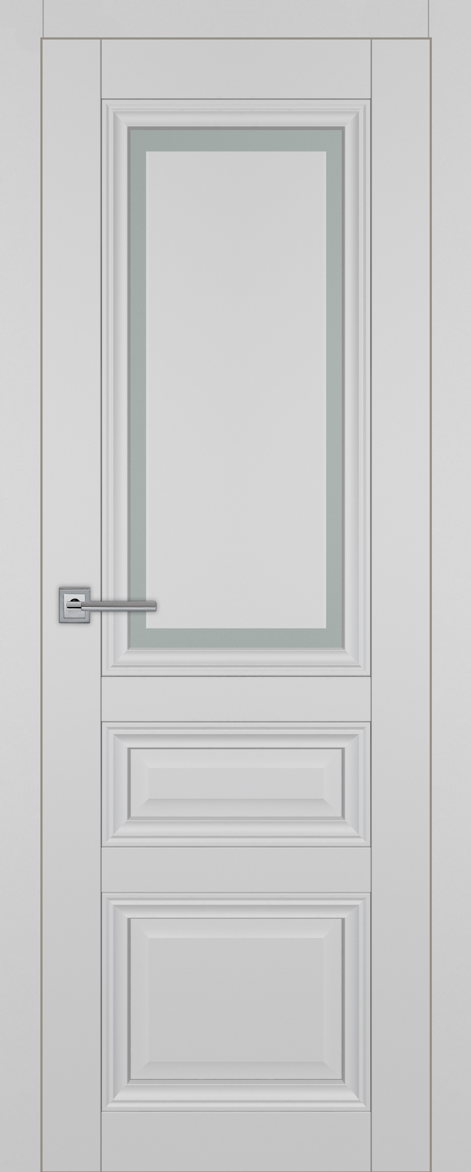 Межкомнатная дверь К-52 Серый софт Витраж