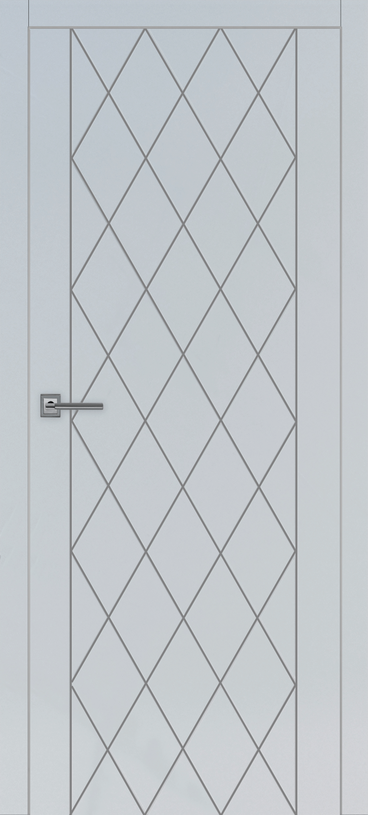 Межкомнатная дверь Тоскана-4 Серый софт алюм.кромка с 2х ст.
