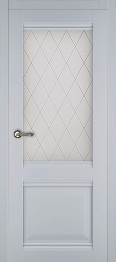 Межкомнатная дверь К-2 Серый софт Витраж
