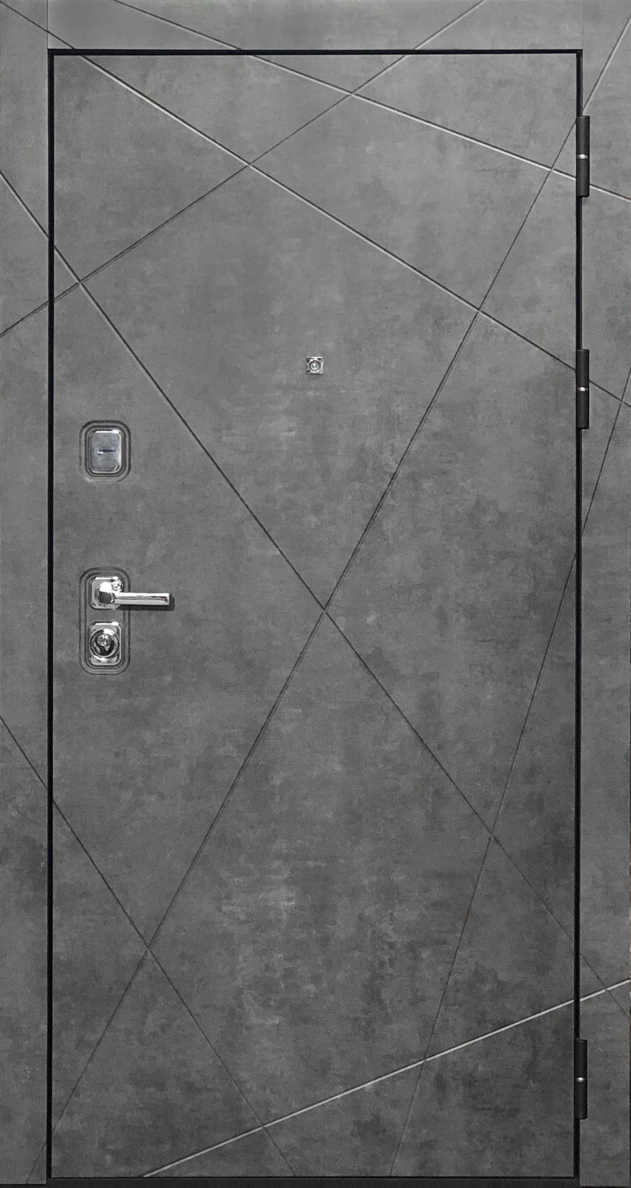 Дверь входная  ПГ1, цвет темный бетон, панель- цвет светлый бетон